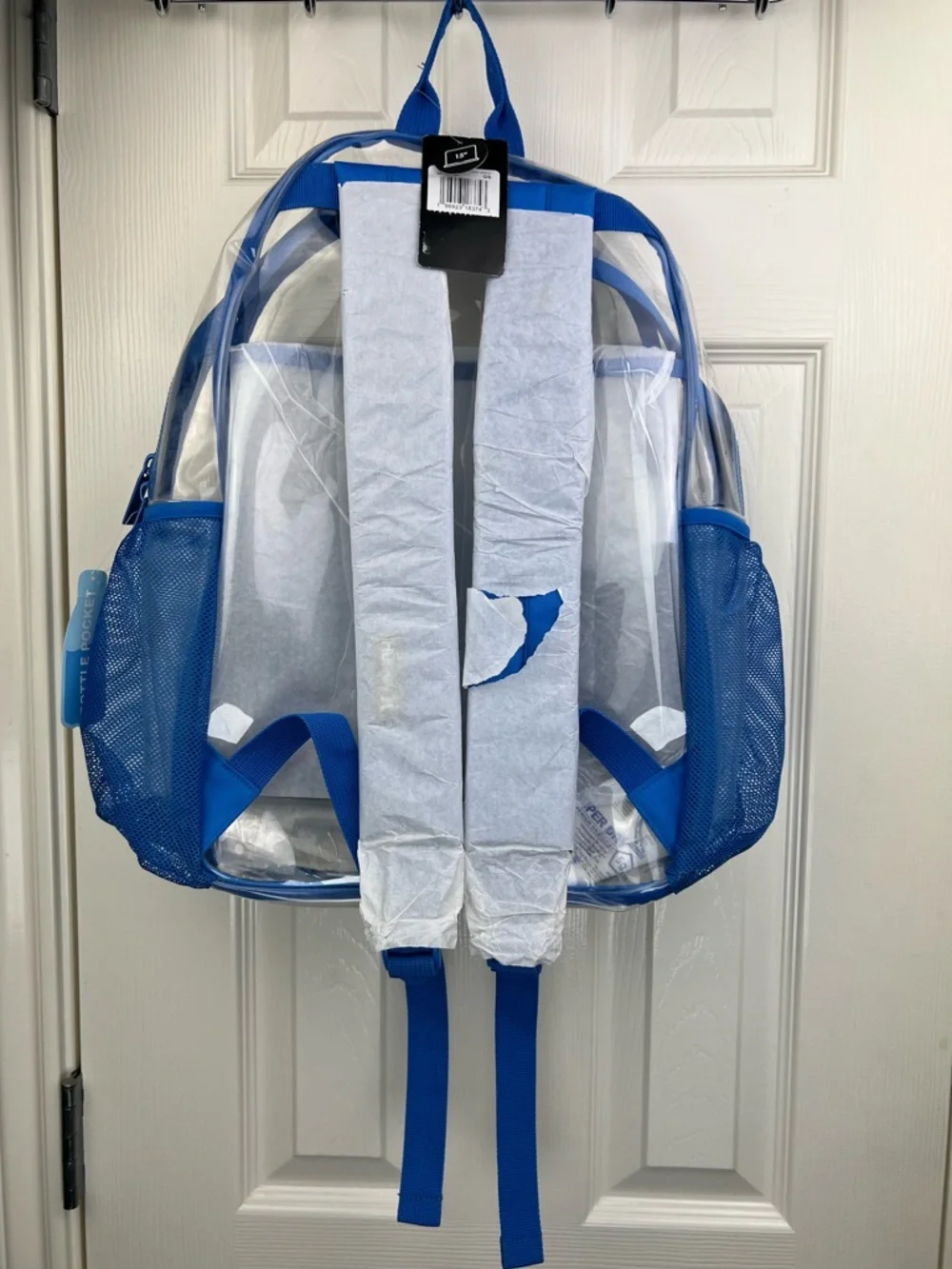 Hurley Santiago Clear Backpack Blue NWT 15” Laptop School Stadium Bag